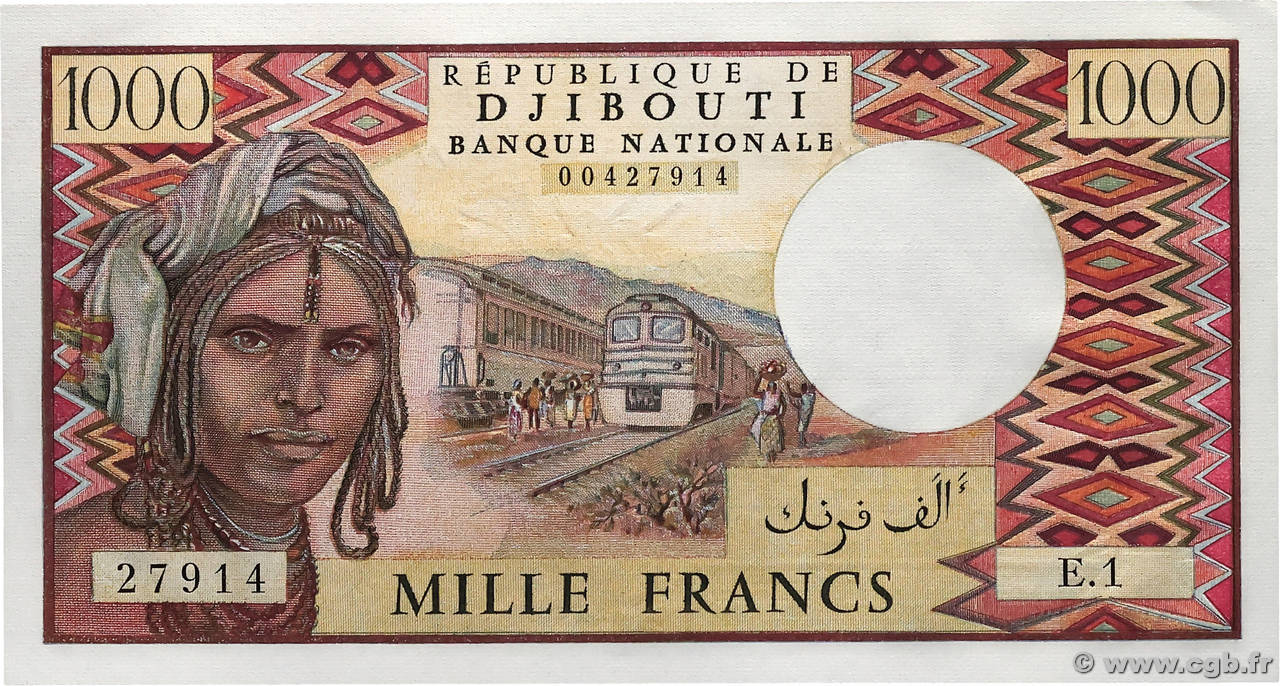1000 Francs DJIBOUTI  1979 P.37a pr.NEUF