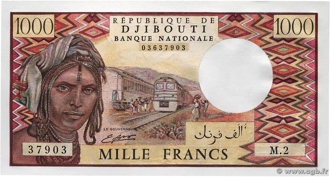1000 Francs DJIBOUTI  1988 P.37b NEUF