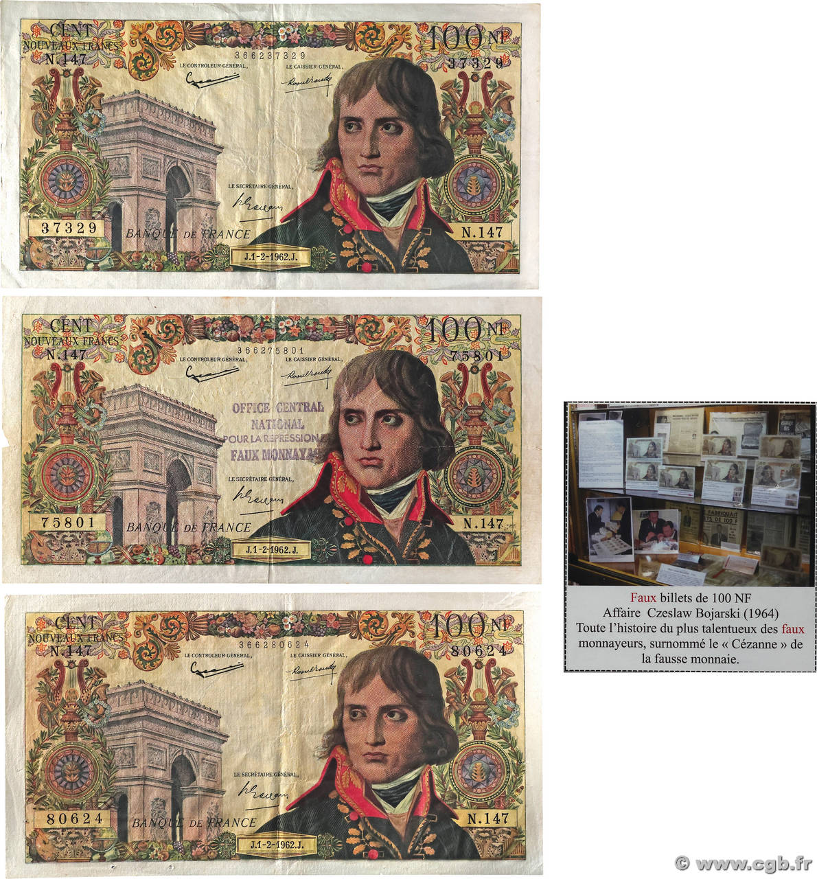 100 Nouveaux Francs BONAPARTE Faux FRANCE  1962 F.59.13x TTB