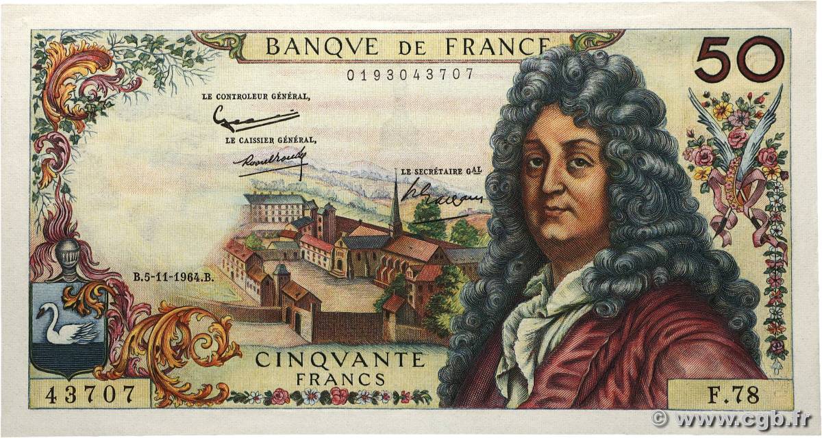 50 Francs RACINE FRANKREICH  1964 F.64.07 VZ+