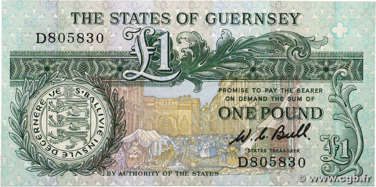 1 Pound GUERNESEY  1980 P.48a TTB+
