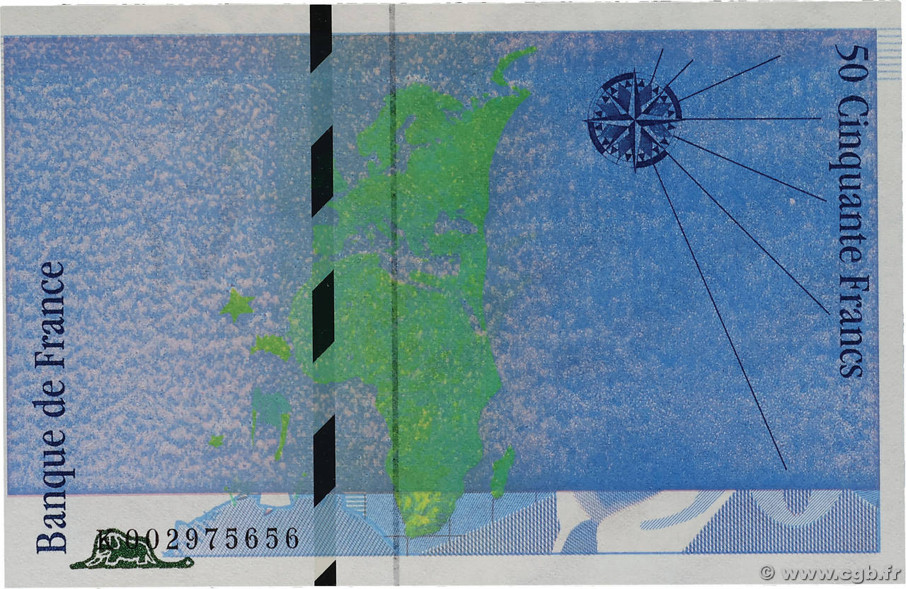 50 Francs SAINT-EXUPÉRY Fauté FRANCE  1992 F.72.01T NEUF