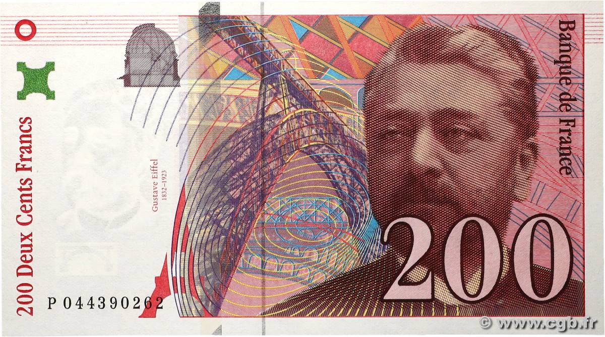 200 Francs EIFFEL FRANKREICH  1997 F.75.04a ST