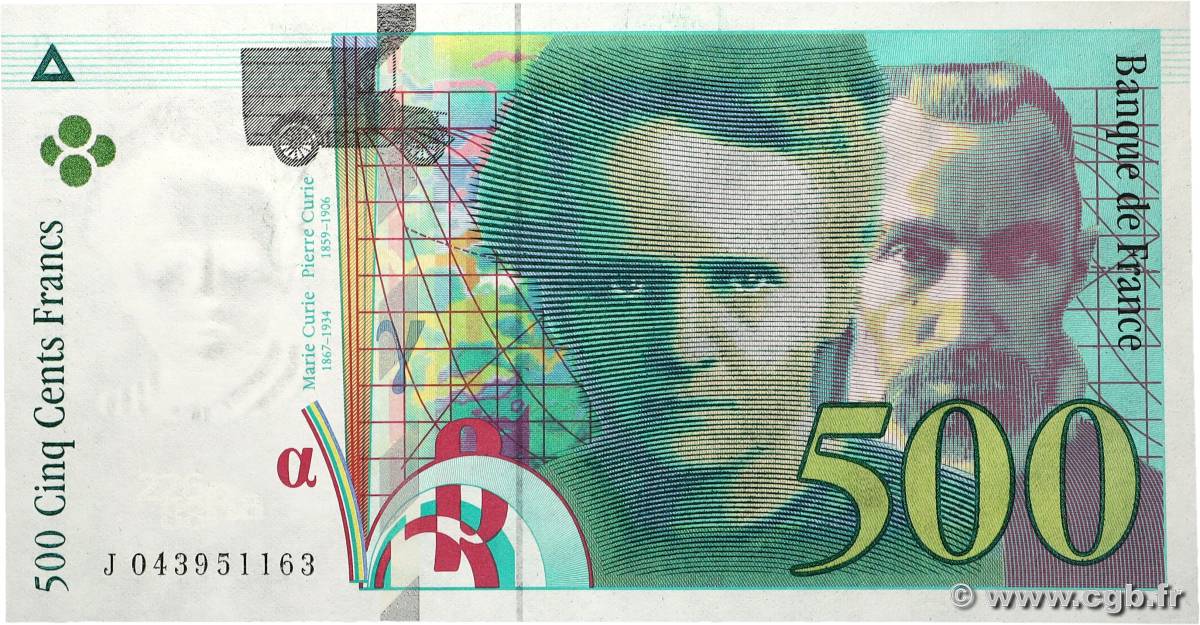 500 Francs PIERRE ET MARIE CURIE FRANCE  2000 F.76.05 NEUF
