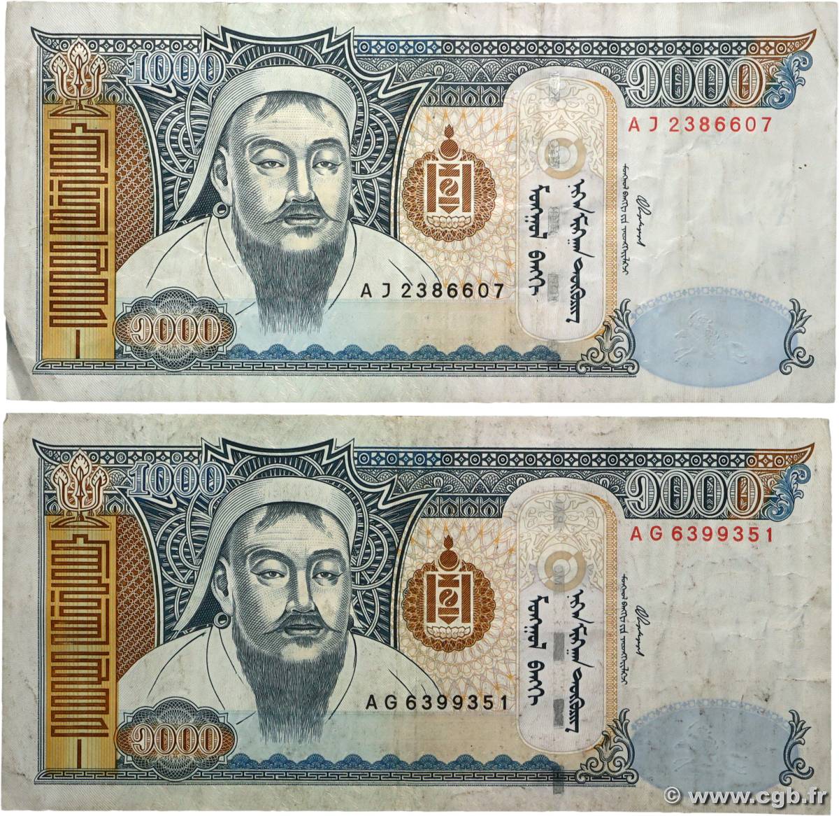 1000 Tugrik Lot MONGOLIE  2003 P.67a TB+