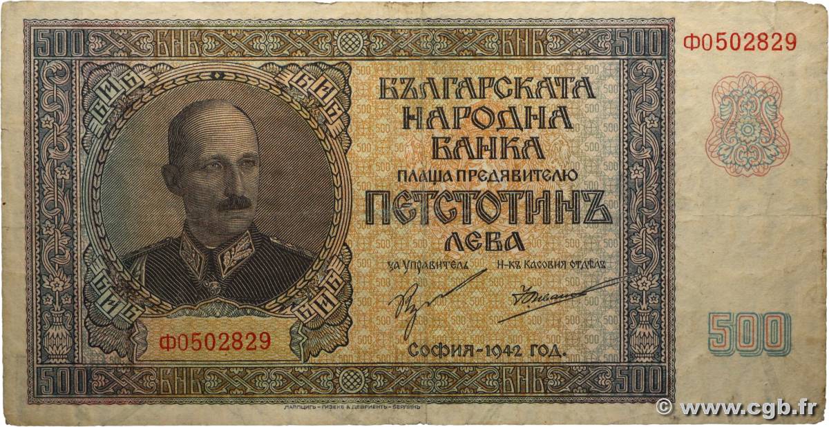 500 Leva BULGARIE  1942 P.060a TB