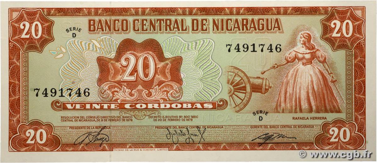 20 Cordobas NICARAGUA  1978 P.129 pr.NEUF