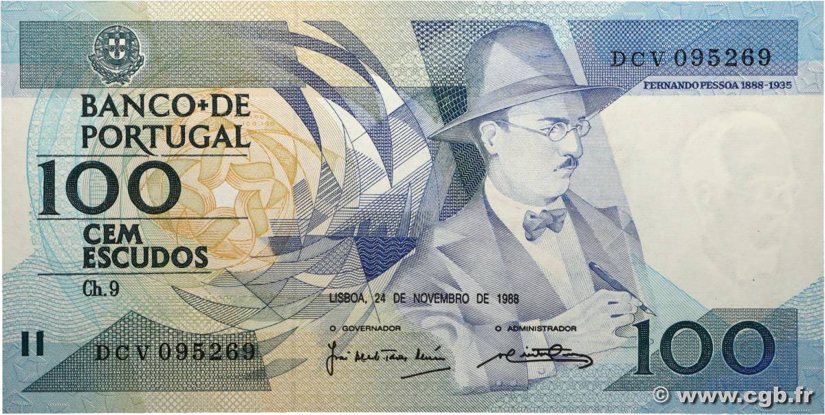 100 Escudos PORTUGAL  1988 P.179e SPL