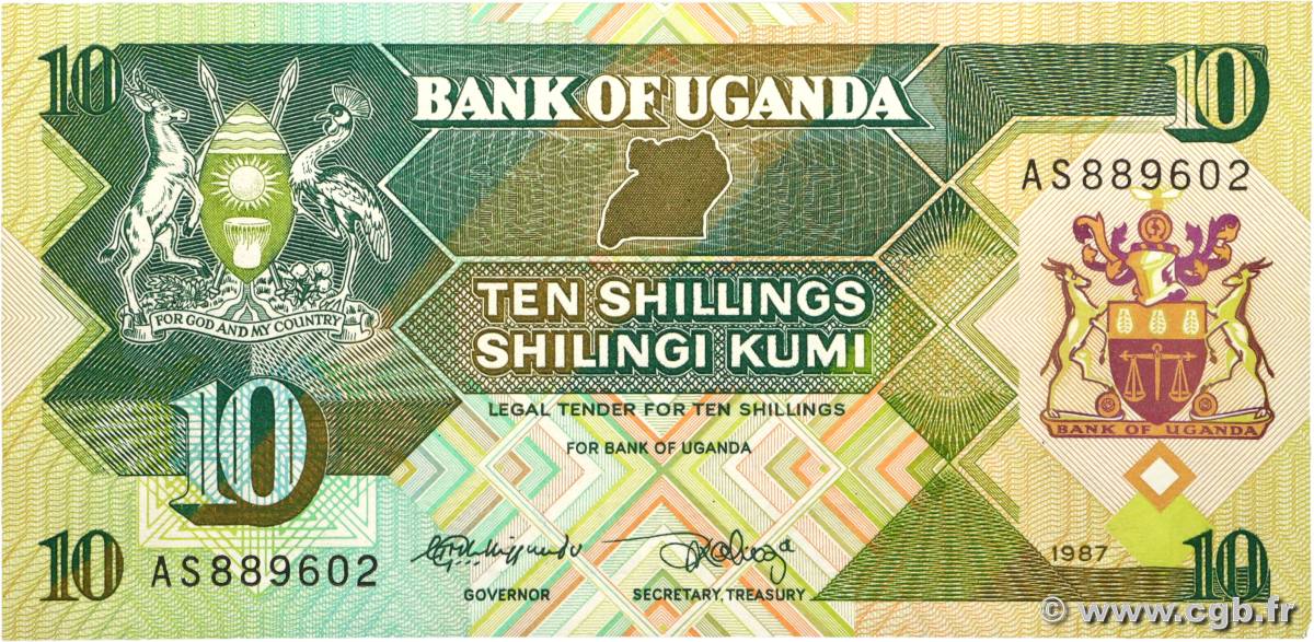 10 Shillings UGANDA  1987 P.28 UNC