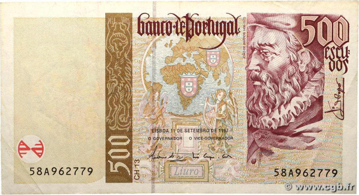 500 Escudos PORTUGAL  1997 P.187b TTB+