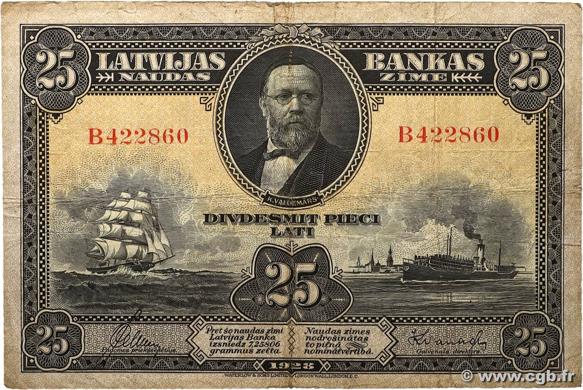 25 Latu LETTLAND  1928 P.18a fS