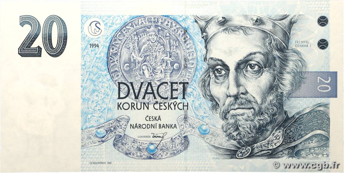 20 Korun RÉPUBLIQUE TCHÈQUE  1994 P.10a NEUF