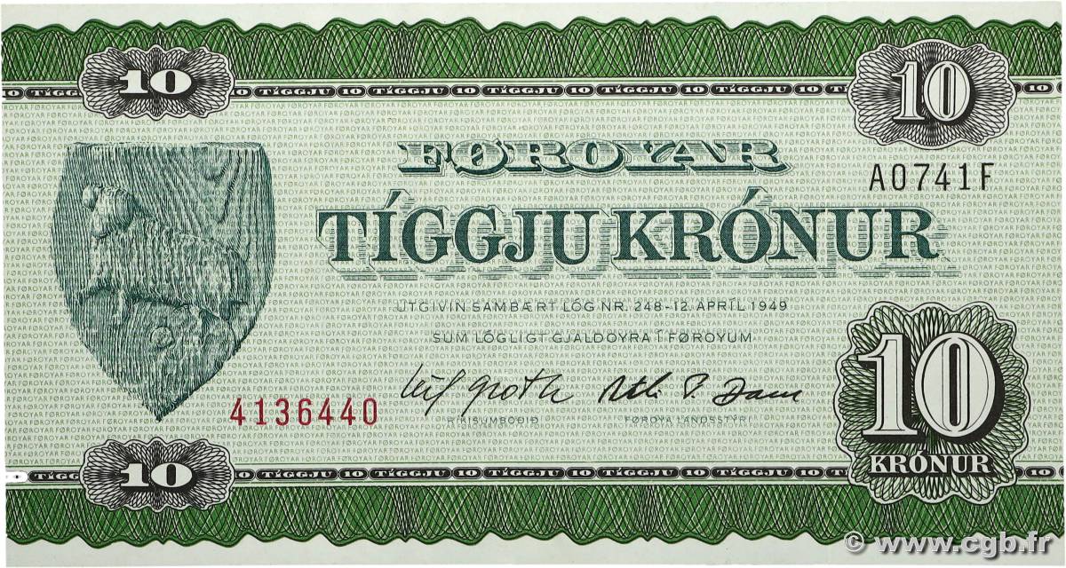 10 Kronur ÎLES FEROE  1974 P.18a SUP+