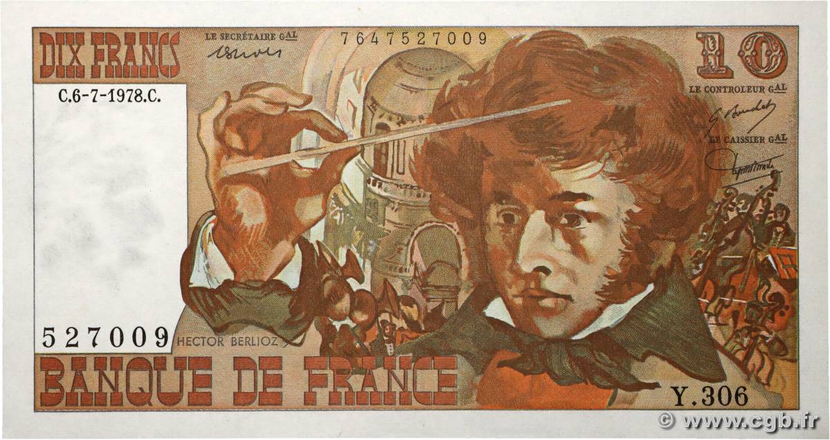 10 Francs BERLIOZ FRANCE  1978 F.63.25 NEUF