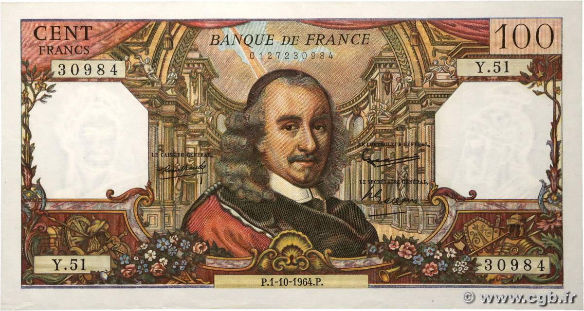 100 Francs CORNEILLE FRANCE  1964 F.65.04 SUP
