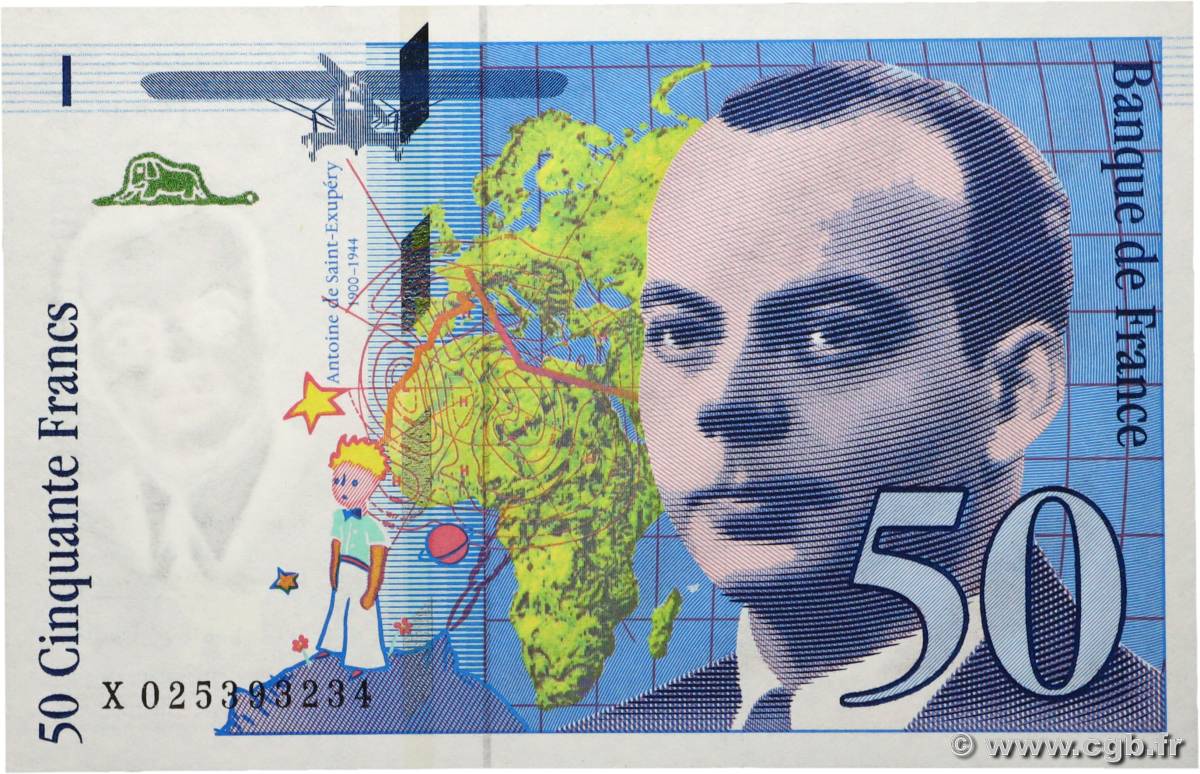 50 Francs SAINT-EXUPÉRY modifié FRANCE  1994 F.73.01d NEUF