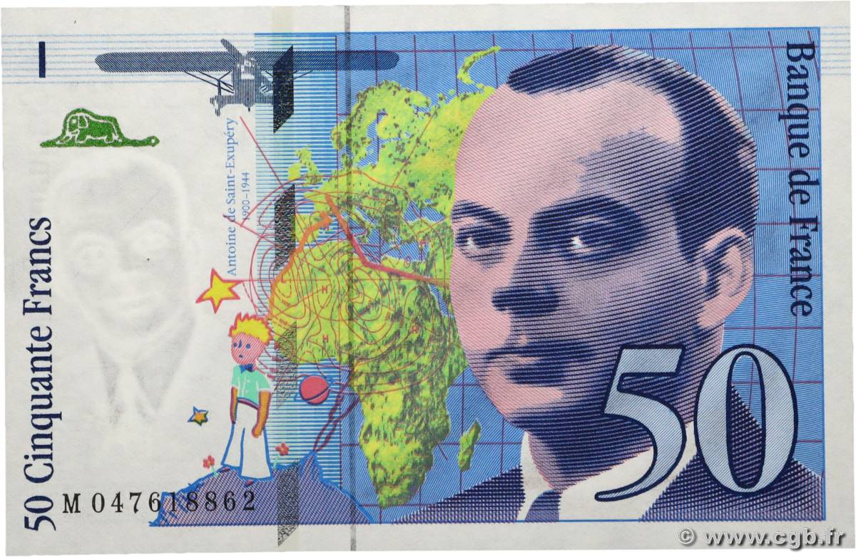 50 Francs SAINT-EXUPÉRY modifié FRANCE  1999 F.73.05 pr.NEUF