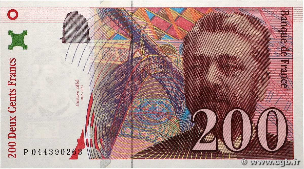 200 Francs EIFFEL FRANKREICH  1997 F.75.04a ST