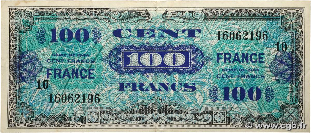 100 Francs FRANCE FRANCIA  1945 VF.25.10 BB