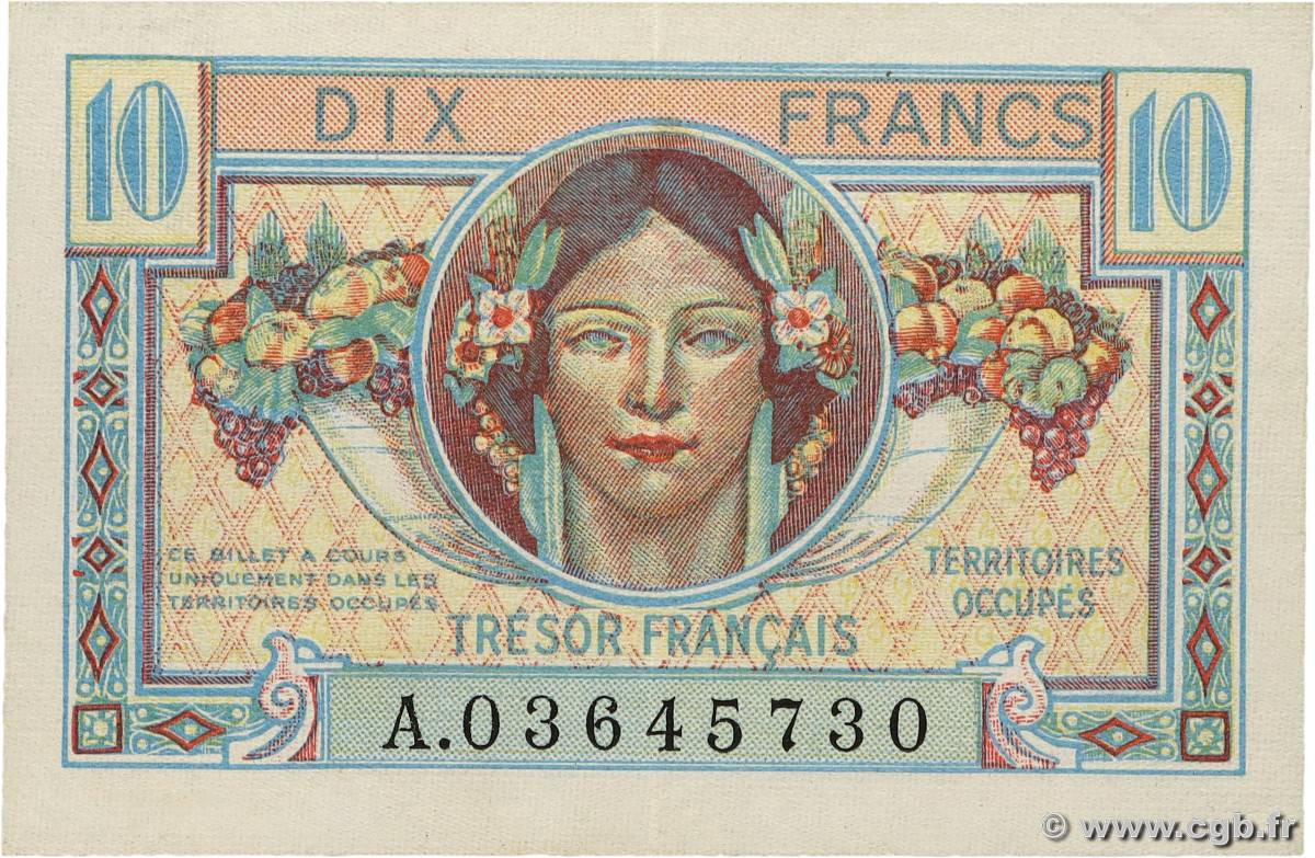 10 Francs TRÉSOR FRANÇAIS FRANCE  1947 VF.30.01 pr.SPL