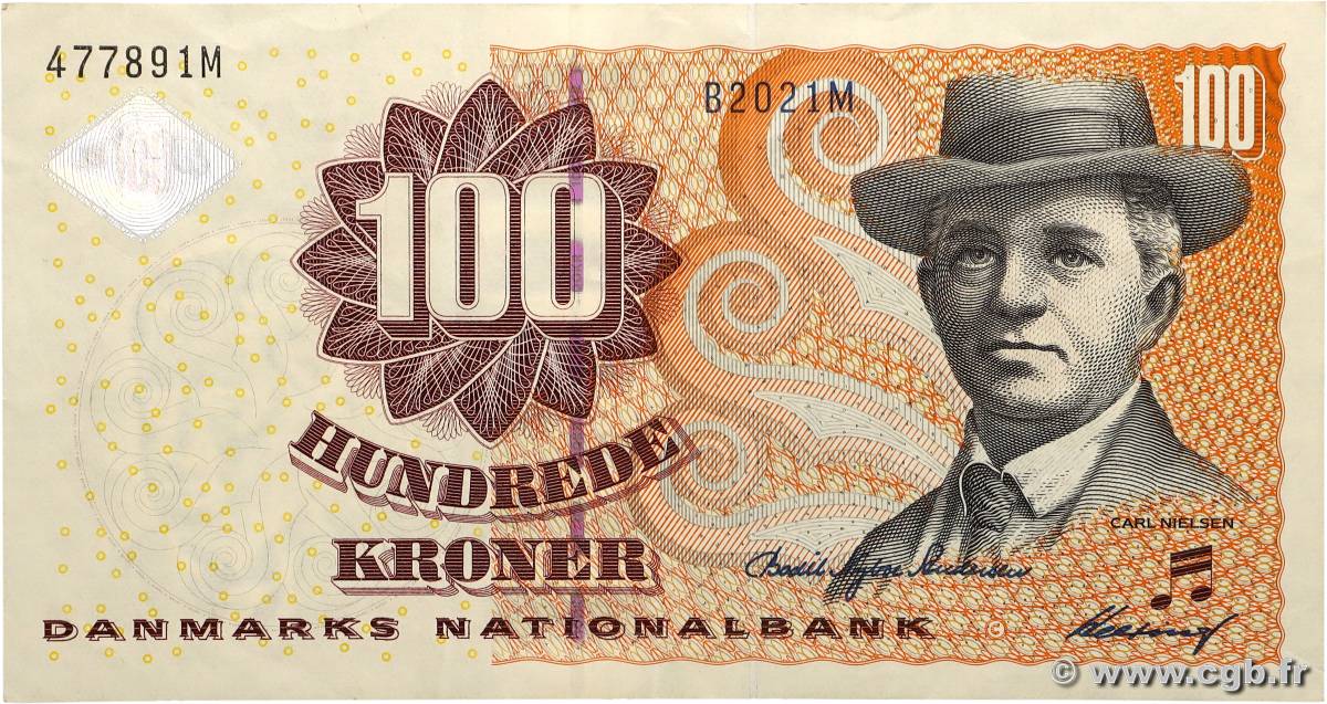100 Kroner DÄNEMARK  2002 P.061a fVZ