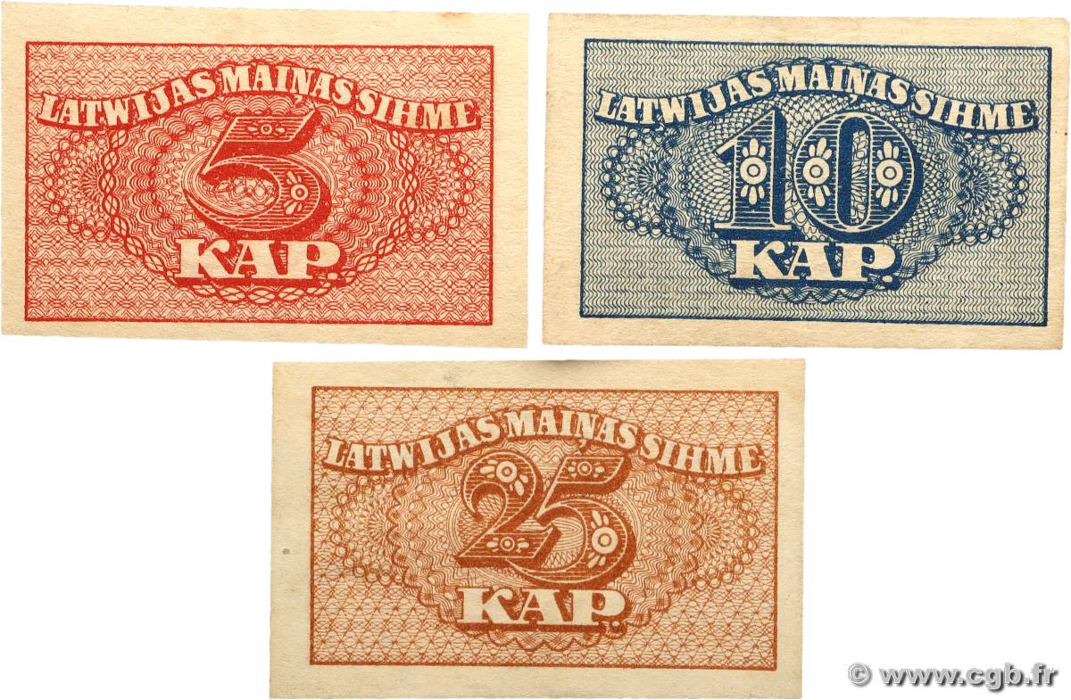 5 à 25 Kapeikas Lot LETTONIE  1920 P.09a SPL