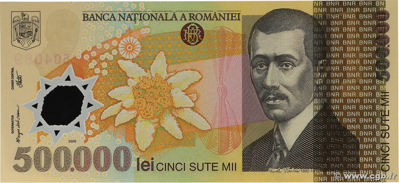 500000 Lei ROUMANIE  2000 P.115b NEUF