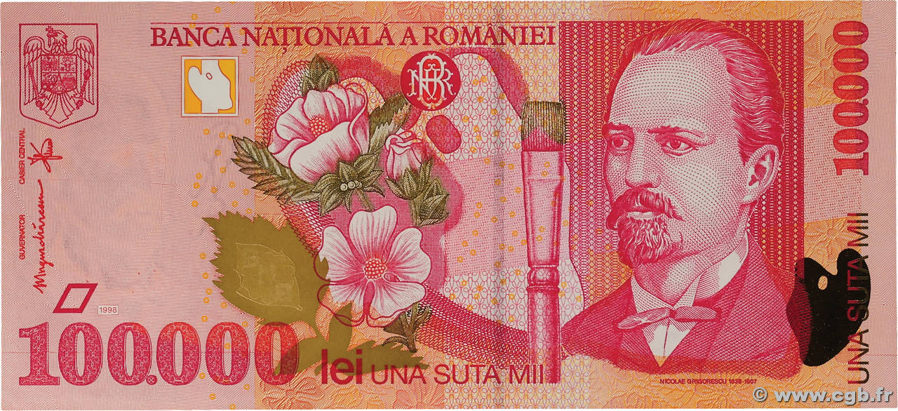 100000 Lei ROUMANIE  1998 P.110 pr.NEUF
