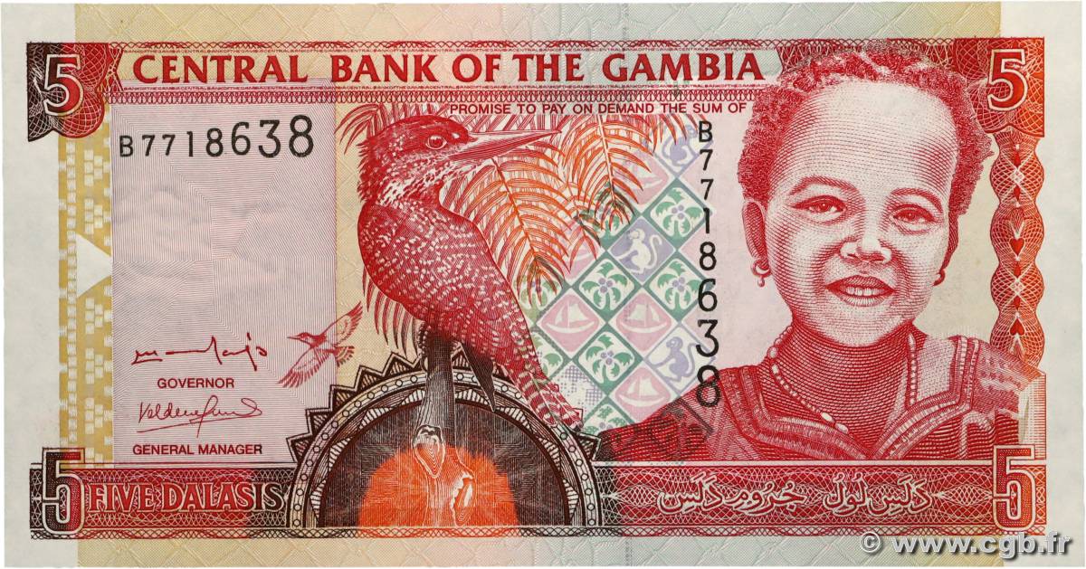 5 Dalasis GAMBIA  2001 P.20a UNC