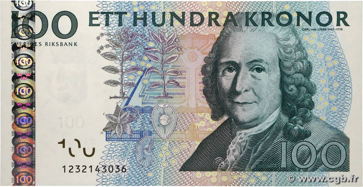 100 Kronor SUÈDE  2001 P.65a UNC