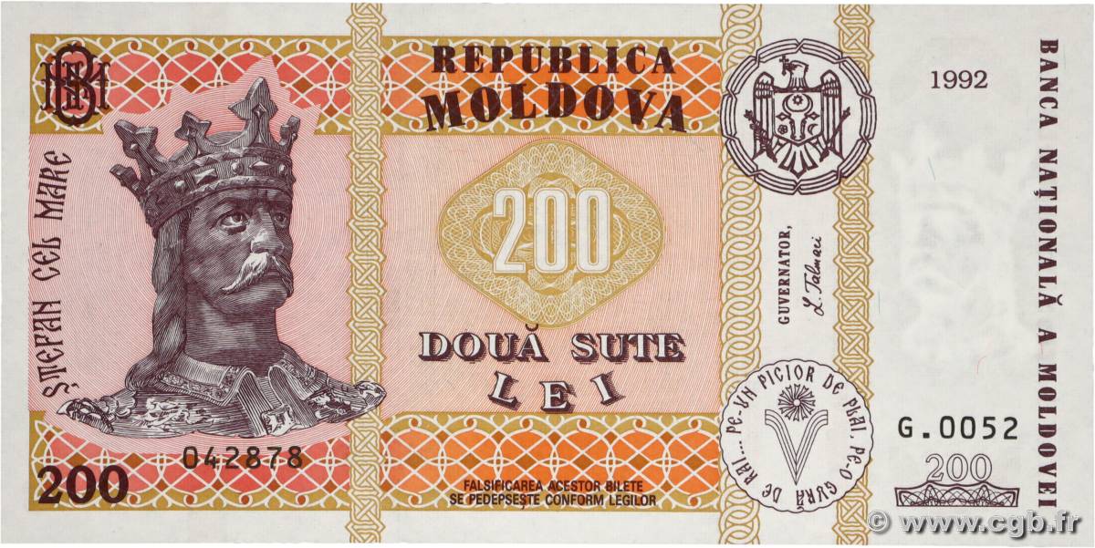 200 Lei MOLDAWIEN  1992 P.16a ST