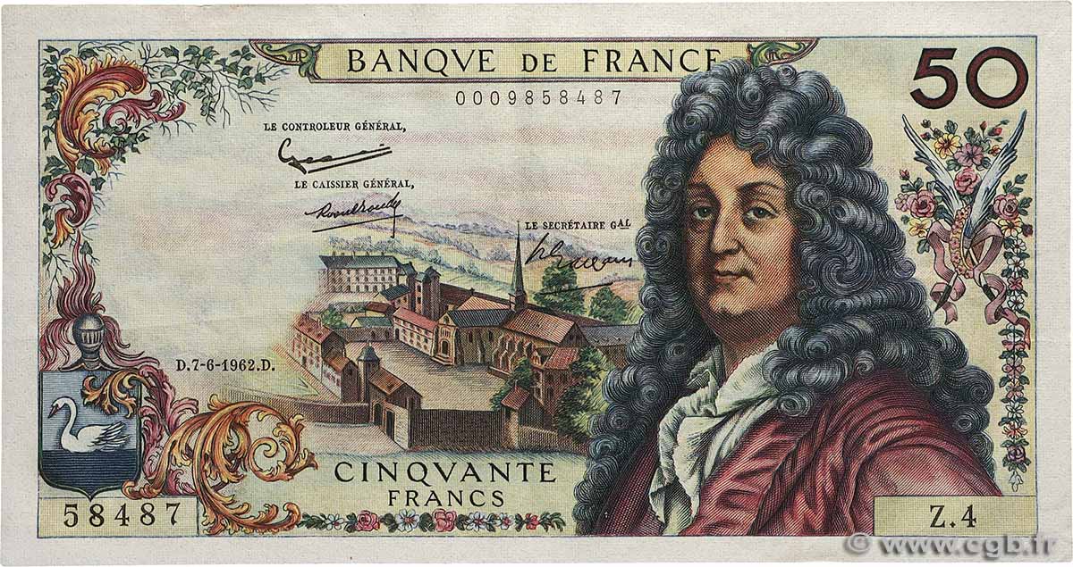 50 Francs RACINE FRANKREICH  1962 F.64.01 VZ
