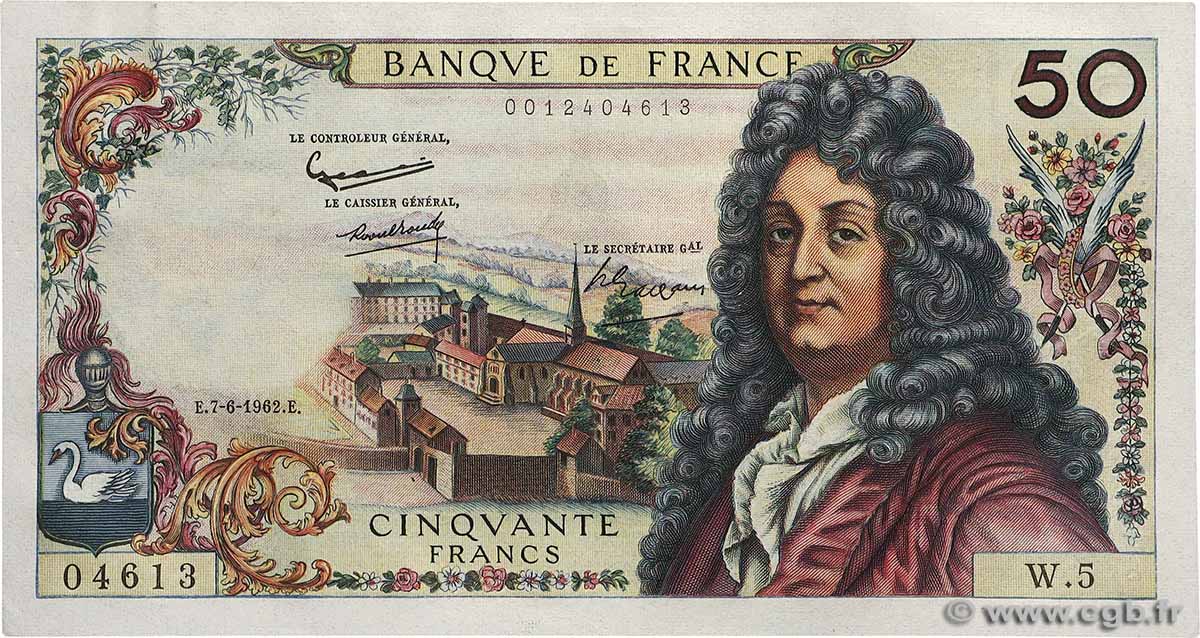 50 Francs RACINE FRANCE  1962 F.64.01 AU