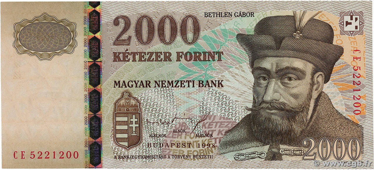 2000 Forint HONGRIE  1998 P.181a NEUF