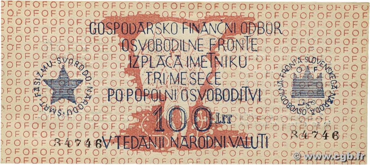 100 Lit YUGOSLAVIA  1944 PS.105b FDC