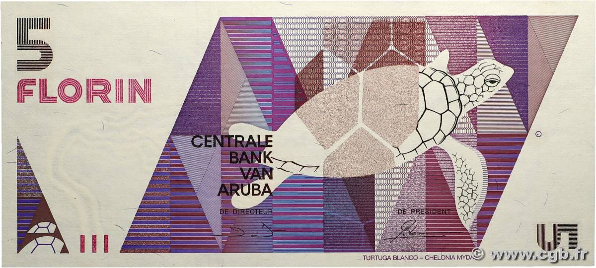 5 Florin ARUBA  1986 P.06 FDC