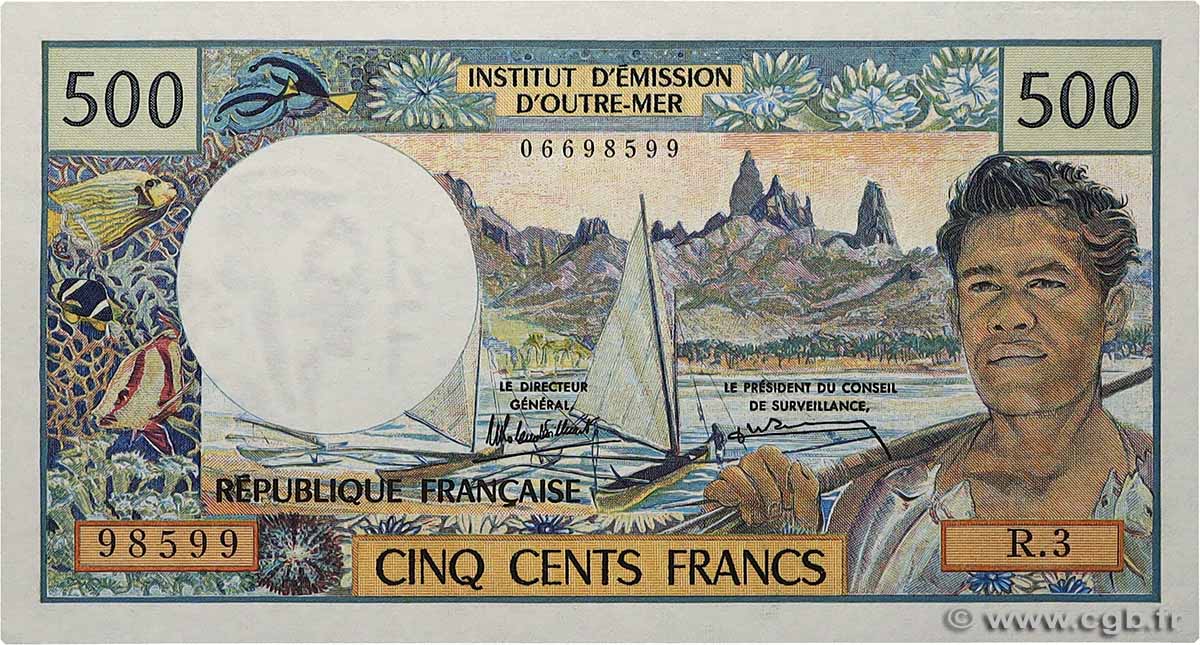 500 Francs TAHITI  1985 P.25d  UNC-