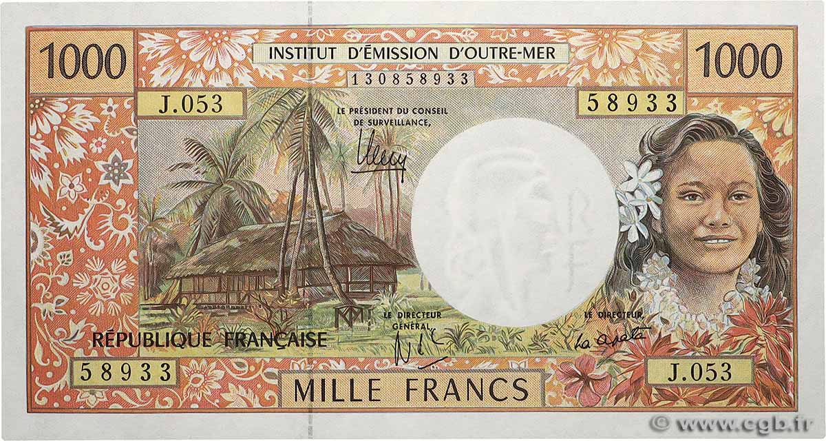 1000 Francs FRENCH PACIFIC TERRITORIES  2010 P.02m UNC
