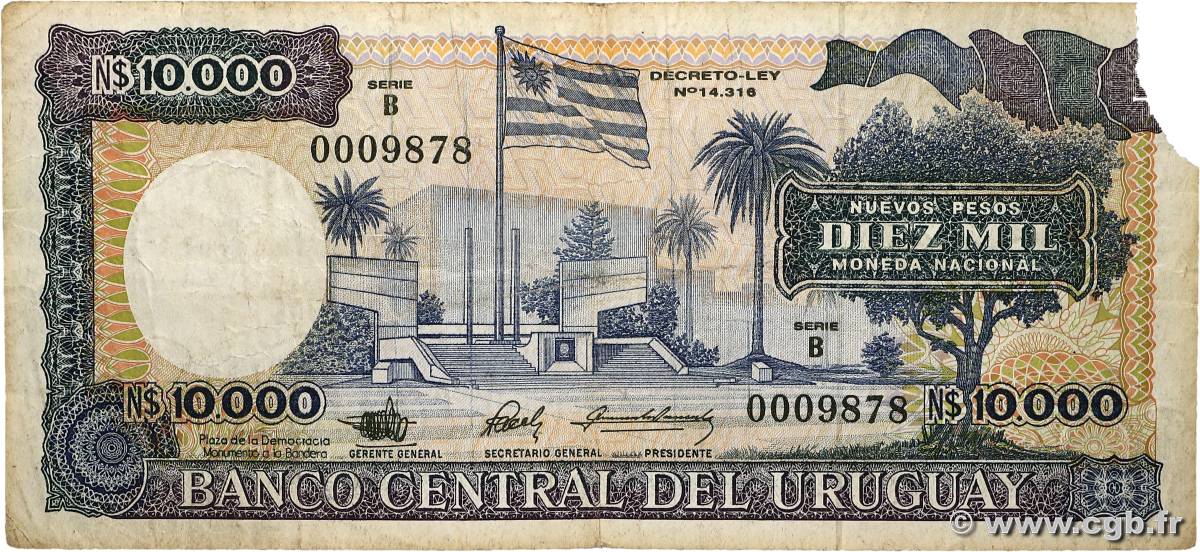 10000 Nuevos Pesos URUGUAY  1995 P.067b S
