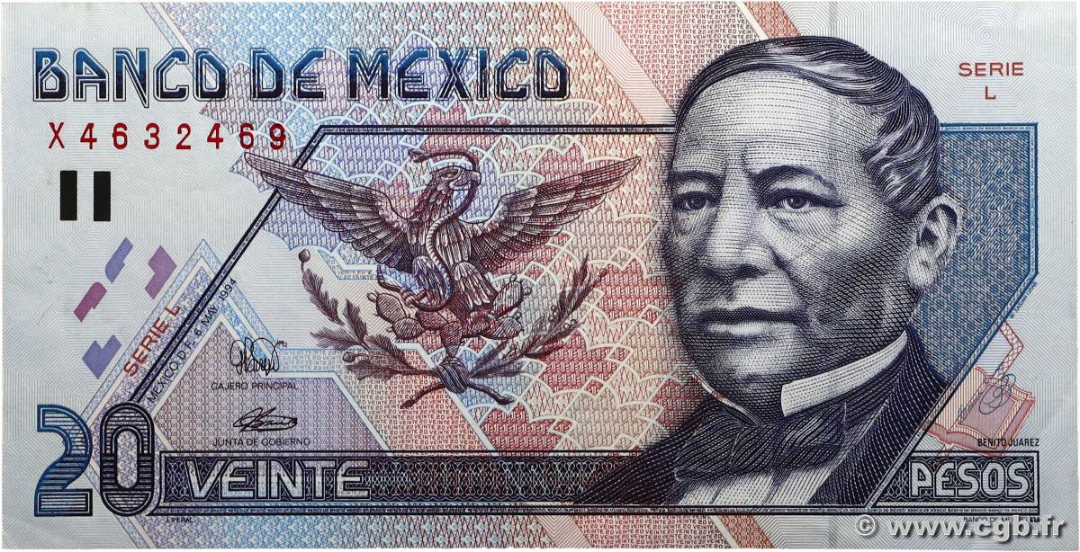 20 Pesos MEXICO  1994 P.106a XF