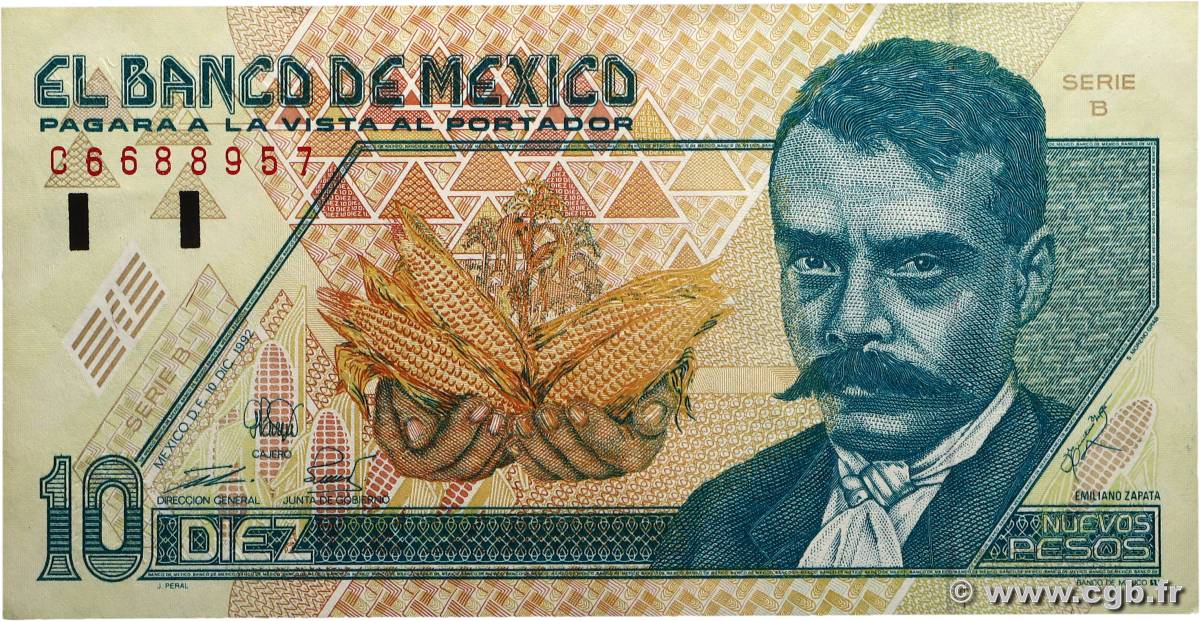 10 Nuevos Pesos MEXIQUE  1992 P.099 pr.SUP