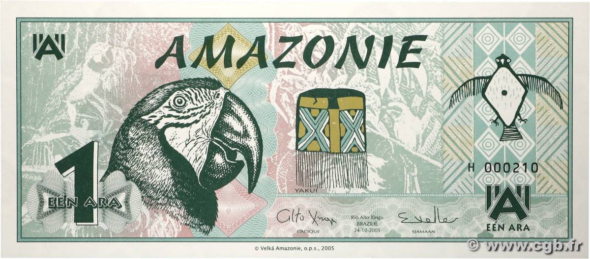 1 Ara AMAZONIE  2005 P.- NEUF