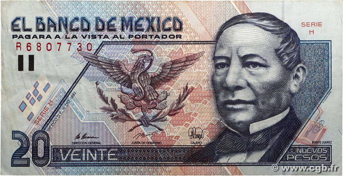 20 Nuevos Pesos MEXICO  1992 P.100 BC