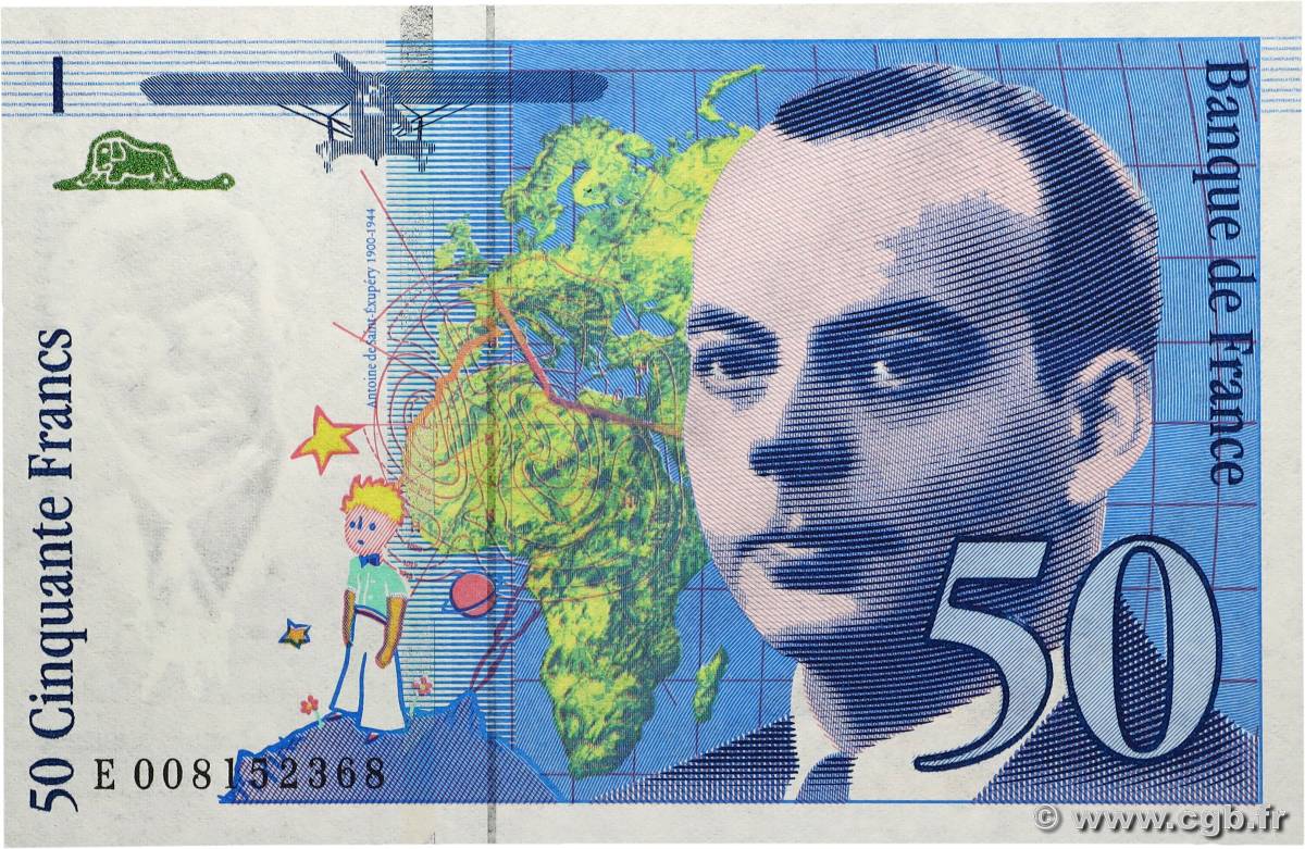 50 Francs SAINT-EXUPÉRY FRANCE  1993 F.72.02 pr.NEUF