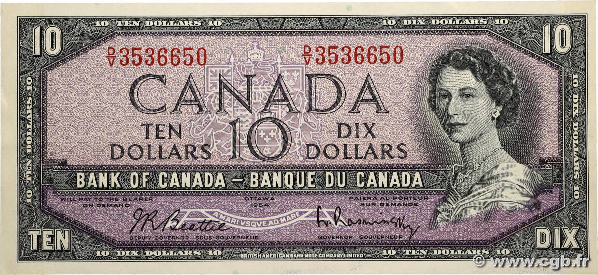 10 Dollars CANADA  1964 P.079b SUP