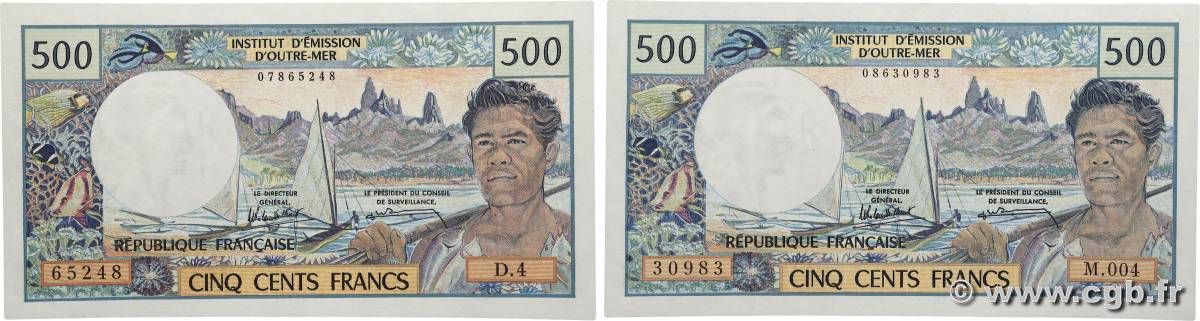 500 Francs Lot TAHITI  1985 P.25d  ST