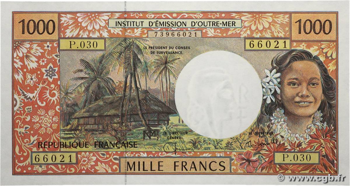 1000 Francs FRENCH PACIFIC TERRITORIES  2002 P.02h ST