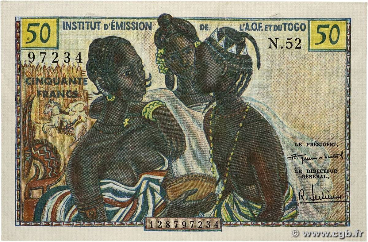 50 Francs FRENCH WEST AFRICA  1956 P.45 XF