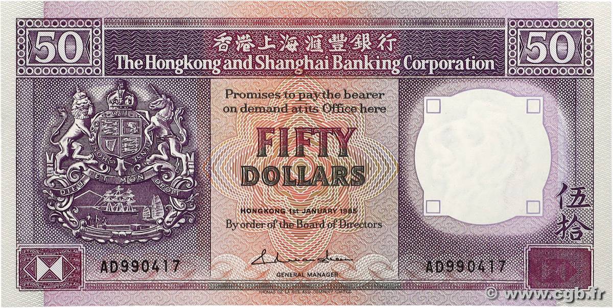 50 Dollars HONG KONG  1985 P.193a NEUF