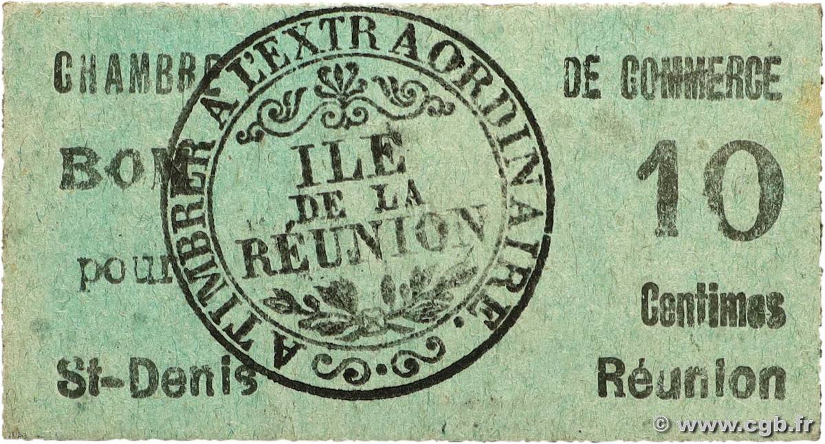 10 Centimes REUNION INSEL  1918 P.- VZ